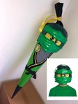 Schultüte NINJA mit 3D Maske!!!!  grün