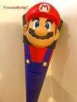 Schultüte mit 3D MarioMaske!!!!   rot